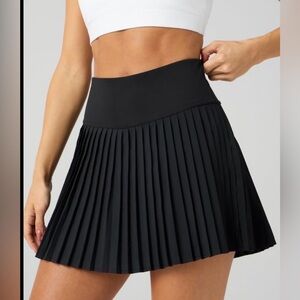 Fabletics Hot Shot Pleated Skirt Classic Mini Black Size Large Tennis Skort